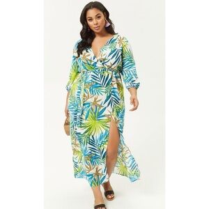 Forever 21 beautiful maxi dress, tropical print